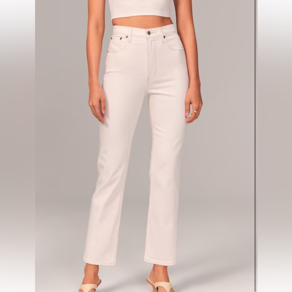 Abercrombie & Fitch Ankle Straight High Rise Jean XS 28